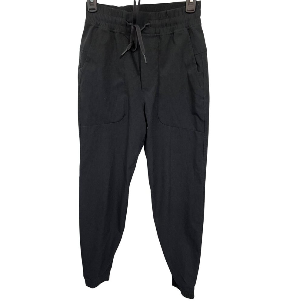 Lululemon Men’s Black Drawstring Ribbed Jogger Pants XS